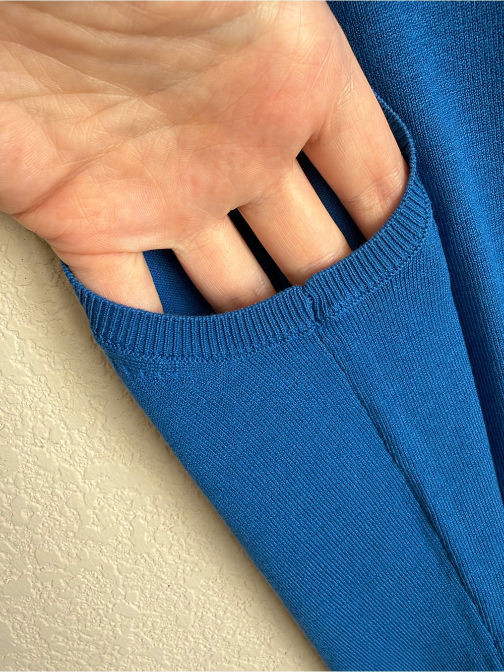 Silk Blend Sleeveless Sweater Tank August Silk M Cobalt Blue Knit Shell Layering - Picture 6 of 15